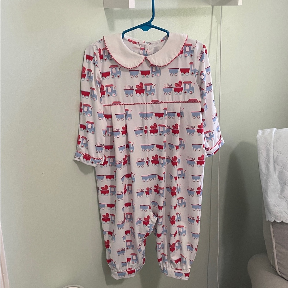 Cute Train Print Baby Romper